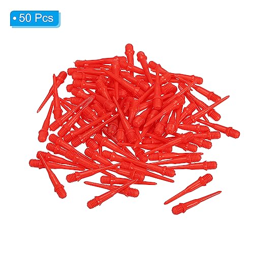 PATIKIL Plastic Dart Tips, 2BA Thread Soft Dart Plastic Tip Soft Tip Dart Accessories - color: Red