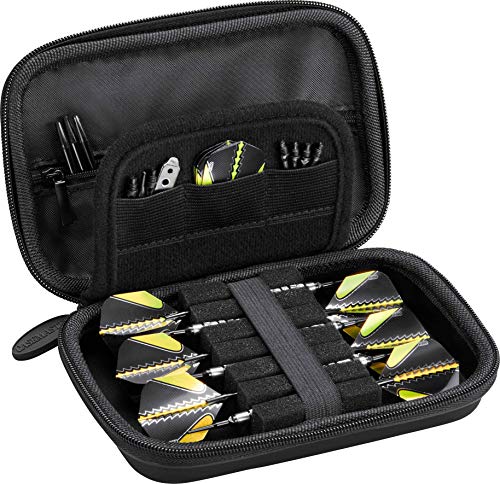 Casemaster Sentinel Dart Case, Holds 6 Steel Tip or Soft Tip Darts Fully Assembled, Hard Shell EVA Case with Foam, Water Resistant, Galaxy - color: Galaxy