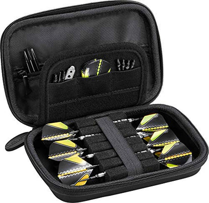 Casemaster Sentinel Dart Case, Holds 6 Steel Tip or Soft Tip Darts Fully Assembled, Hard Shell EVA Case with Foam, Water Resistant, Galaxy - color: Galaxy
