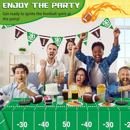 5 Pcs Football Goal Post Party Decorations Football Field Goal Post Centerpiece Sports Court Tablecloth Decor Table Decorations Pennant Banner for Birthday Party Game Day Supplies