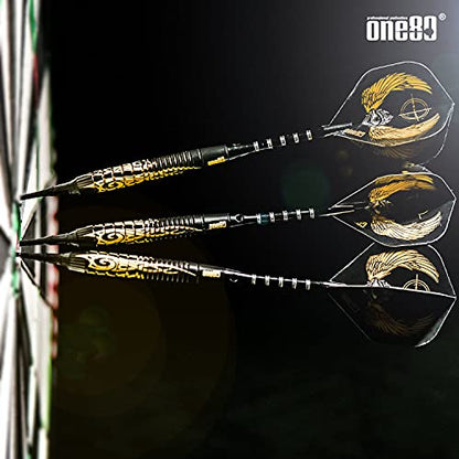 ONE80 Soft Tip Darts Set, 16grams, 12 Pack Steel/Brass Barrel, with Extra Flights, Aluminum Shafts, Flight Protectors and Tool Kit … - style: Brass Barrel