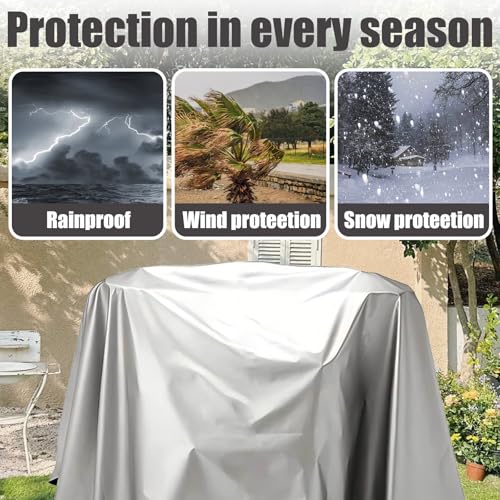 Jumbo Machine Cover - Breathable, Rust Preventing, Water & Dust Proof, Tear Resistant Silver (Silver+Black, 57.87*38.58) - size: 57.87*38.58