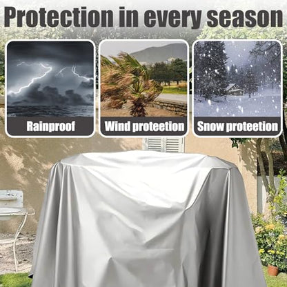 Jumbo Machine Cover - Breathable, Rust Preventing, Water & Dust Proof, Tear Resistant Silver (Silver+Black, 57.87*38.58) - size: 57.87*38.58