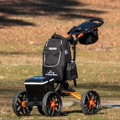 Bag Boy Quad Pro Disc Golf Cart - color: Orange/Black