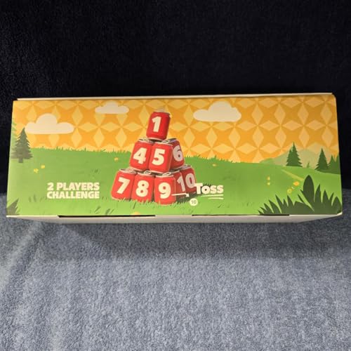 13 Carnival Can Games Bean Bag Toss Carnival Games, Including 10 Tin Cans and 3 Bean Bag Easter Outdoor, Suitable for Family Gatherings, Birthdays, Indoor and Outdoor Activities