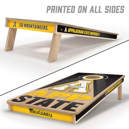YouTheFan NCAA 2' x 4' Slogan Series Professional Wood Cornhole Game - color: Appalachian State Mountaineers