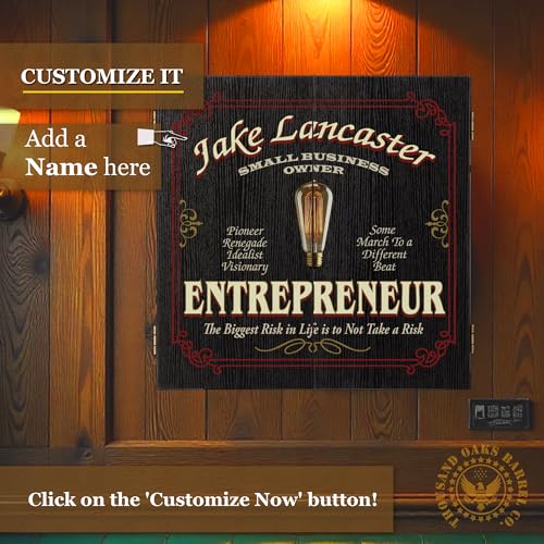 Personalized Dart Board Cabinet Set with 6 Steel Tip Darts, Paper Fibre Dartboard, Chalk & Eraser (21.5 x 21.5 x 2.75") - Occupational Man Cave Dart Boards for Adults - Entrepeneur (428) - style: Entrepreneur Dartboard & Cabinet Set