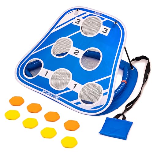 GoSports Splash Skip Floating Pool Cornhole Game – Stone Skipping Swimming Pool Game for Adults & Family – Water Cornhole Game for Pools & Lakes - style: Classic (1 Target)