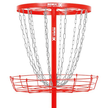 Remix Deluxe Practice Basket for Disc Golf - Choose Your Color and Style - color: Red