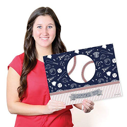 Big Dot of Happiness Batter Up - Baseball - Paper Birthday Party Coloring Sheets - Activity Placemats - Set of 16