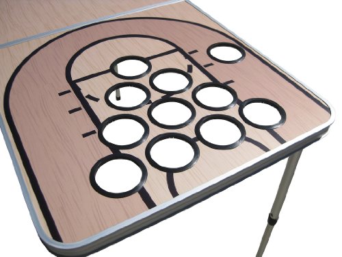 Basketball Court NBA Beer Pong Table with Predrilled Cup Holes