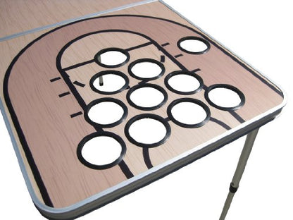 Basketball Court NBA Beer Pong Table with Predrilled Cup Holes