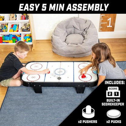 GoSports 40 Inch Table Top Air Hockey Game for Kids - Black - color: Black