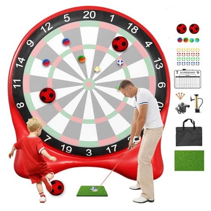 Inflatable Soccer Dart Board, Giant Kick Darts,Indoor Outdoor Lawn Yard Games for Kids Adults Family, Big Jumbo Carnival Games for Party | 6ft Dart Boards with Pump Accessories