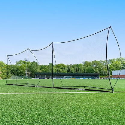 Stop that Ball™ Backstop Net Systems | Multi-Sport Ball Stop Net & Posts | Pop-Up, Freestanding & Socketed Options [7 Sizes] - size: 30ft, style: ProFlex