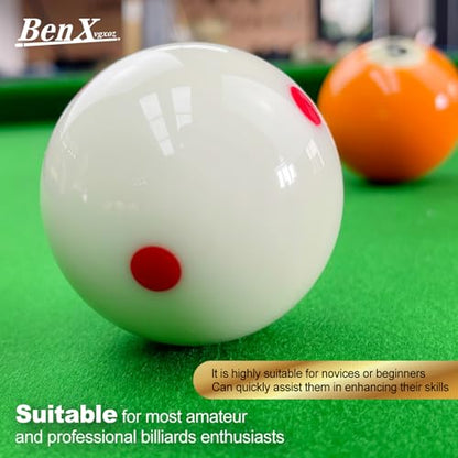 Billiard Training Cue Ball, 2.25" Standard Size Pool Practice Cue Ball, Wear-Resistant Training Ball for Home Game Rooms - color: White