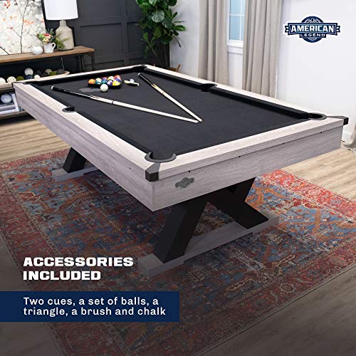 American Legend Billiard Table with Rustic Wood Finish - color: Brown