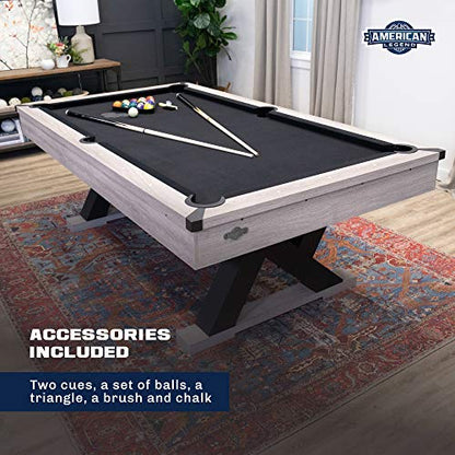 American Legend Billiard Table with Rustic Wood Finish - color: Brown