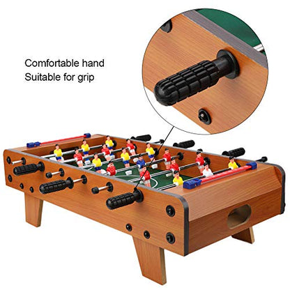 Table Soccer Game for Kids, Portable Educational Table Top Foosball Game with Ball and Score Keeper, Mini Foosball Table for Adults and Kids, 360 Degree Rotation, Easy to Store