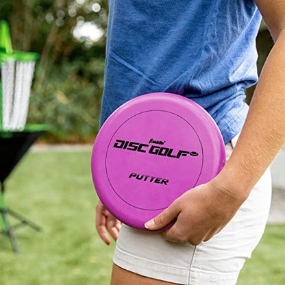 Franklin Sports Disc Golf Discs Set - Disc Golf Equipment Starter Set - style: Orange/Blue/Pink