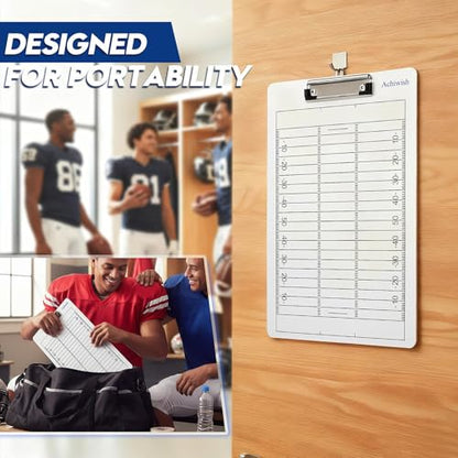 Premium Clipboard for Coaches, Durable Dry Erase WhiteBoard, Simplicity Sharpens Focus, Tactical Coaching Clip Boards, Sporting Goods Clipboards(Football) - style: Football