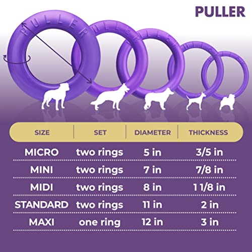 COLLAR Puller Outdoor Ring Toy - Fetch & Tug of War for Small Medium Large Dogs - Ball & Soft Frisbee Alt - Outside Yard Toys - Agility Jumps Tool
