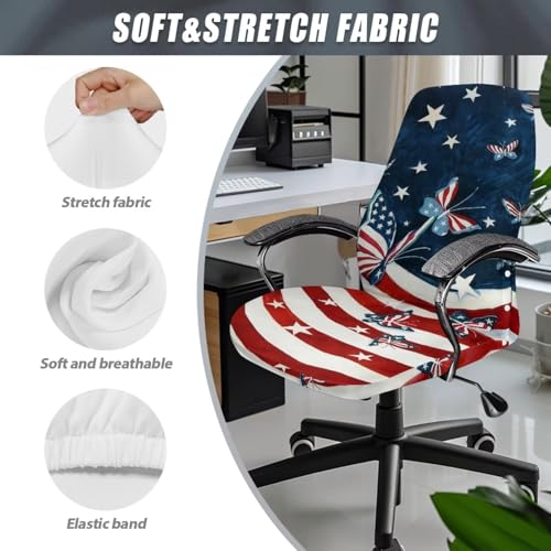 Office Chair Cover America 250, Removable Office Computer Game Chair Slipcovers Stretchy Polyester Covers for Reclining Racing Gaming Gaming Chair - color: America 250, size: Small