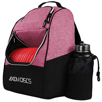 Axiom Discs Shuttle Disc Golf Backpack Bag (Choose Your Style and Color) - color: Heather Red, style: Without Velcro Side Panel