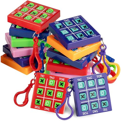72 Mini Tic Tac Toe Games - Party Favors for Kids 3-5 and Up - 2-Inch Travel Size - Tic-Tac-Toe Keychain Game for Boys & Girls - Goody Bag Stuffers, Classroom Prizes, Christmas, Birthday Gifts - style: 72-Pcs