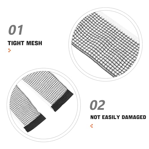 Table Tennis Net and Mesh 182x15cm Nylon Portable Replacement Net for Indoor Outdoor School Gym Black Ping Pong Table Accessory