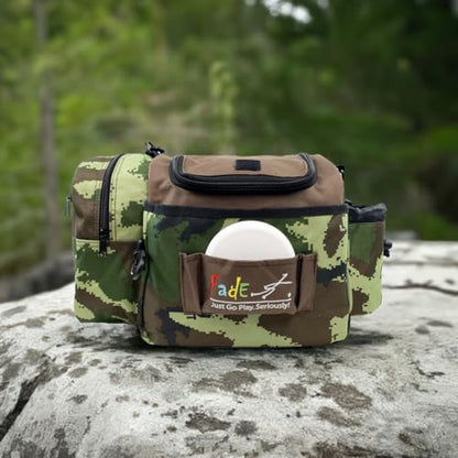 Fade Crunch Disc Golf Bag – Compact, Durable, and Lightweight Disc Storage - color: Camo