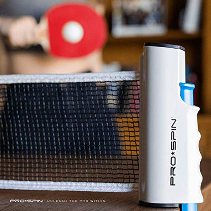 PRO-SPIN Retractable Ping Pong Net – 72" Table Tennis Net with Clamps | Portable Ping Pong Net for Any Table | Includes Custom Mesh Storage Bag | Replacement Table Tennis Net Posts - color: 1-Pack | Blue