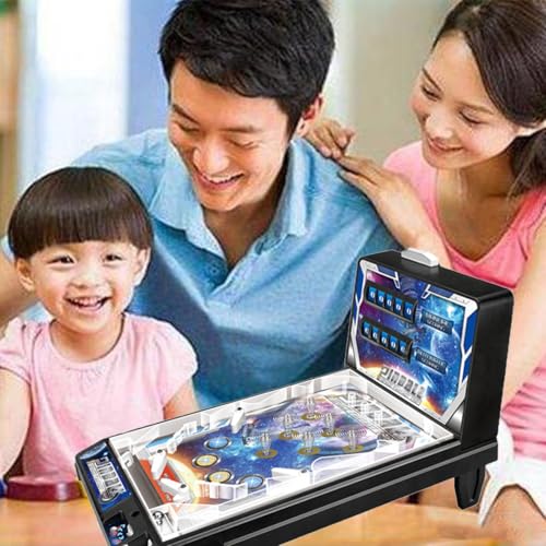 Table Electronic Pinball, Action and Reflex Game for Children and Family, Pinball Game Machine with Light and Sound Effects