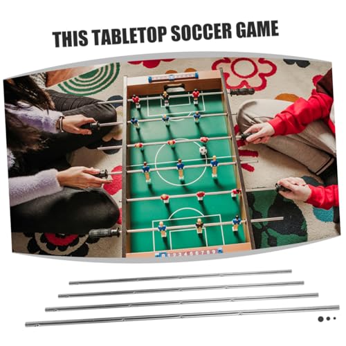 Toyvian Table Soccer Rod Replacement 4Pcs Foosball Poles Metal Handles for Desk Football Machine Game Accessories