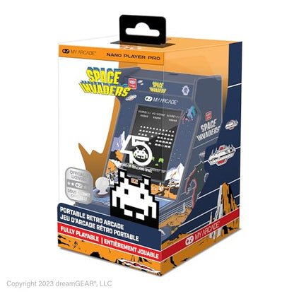 My Arcade Space Invaders Nano Player - Arcade Classics 4.8" Portable Handheld Mini Arcade Machine, 2.4" Screen Color Display, Retro Video Game - style: Space Invaders
