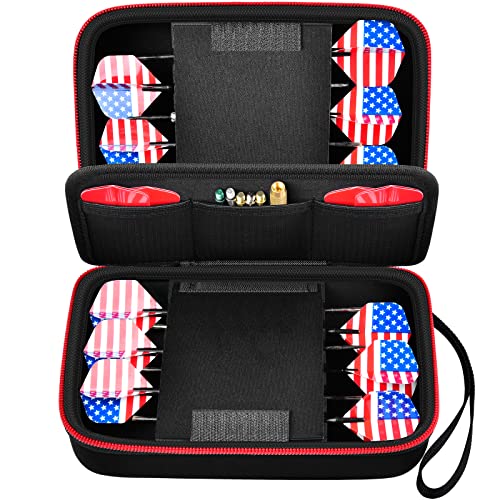 ALKOO Dart Case Holder Bag for 12 pcs Steel and Soft Tip Darts Set | Dart Case Holds 12 Darts with Shafts, Flights and Tips; Hard Shell Travel Pouch Keeps Dart Gear Tidy for Game Night, Leagues - style: Holds 12 Darts
