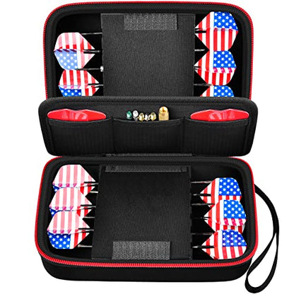 ALKOO Dart Case Holder Bag for 12 pcs Steel and Soft Tip Darts Set | Dart Case Holds 12 Darts with Shafts, Flights and Tips; Hard Shell Travel Pouch Keeps Dart Gear Tidy for Game Night, Leagues - style: Holds 12 Darts