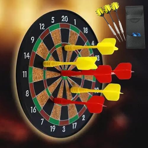 2 Pcs PU Leather Dart Case for Steel & Soft Tip Darts | Darts accessories organizer, holds 3 darts, ideal for home, traveling and outdoor use