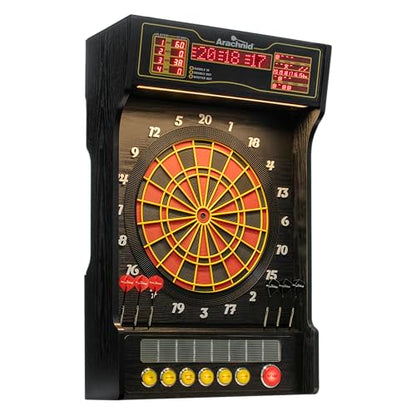 Arachnid Cricket Pro Dartcade Electronic Dartboard Set, 15.5” Regulation Soft Tip Board, Arcade‑Style LED Scoring, Voice Callouts, 41 Games/323 Variations, Up to 16 Players