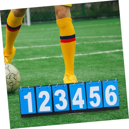 Yardwe Portable Flip Scoreboard for Soccer Basketball Durable Multi Functional Tabletop Game Scorekeeper with Readable Numbers Easy to Use Cloth Design