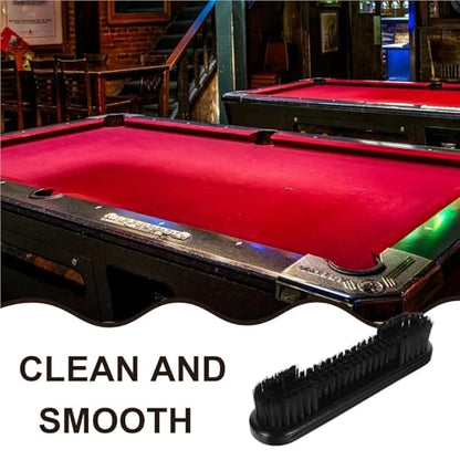 2pcs Pool Table Brush Billiard Cleaning Tool for Felt Surface Dust Removal Multipurpose Rail Sweeper Smooth for Pool Tables and Cabinets