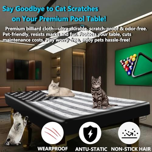 Pool Table Cover 7ft,Billiard Table Covers Waterproof Custom Tablecloth Dust Cloth,Indoor/Outdoor Billiards Topper Accessories for Protecting Felt Scratch-Resistant for para Bar,Billiard Room (7ft) - size: 7ft