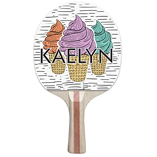Infusion Ping Pong Paddle and Balls Boxed Gift Set - color: Ice Cream Cone