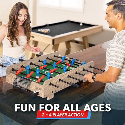 GoSports 32 Inch Tabletop Foosball Game Set - Oak or Black | Tabletop - color: Oak