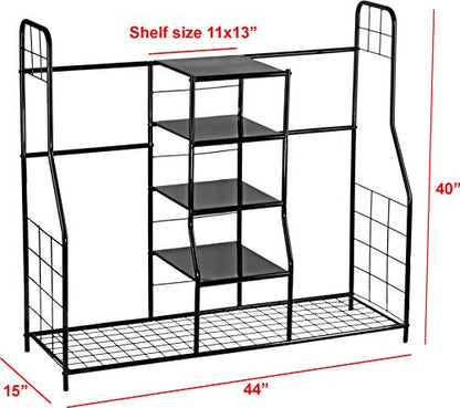 Home-it Golf Organizer Extra Large - Golf Bag Sports Dual Storage Organizer, Perfect for Golfing Bags, Clubs, Balls, Gadgets, Accessories & Equipment, Golf Organizer Rack for Garage and Basement
