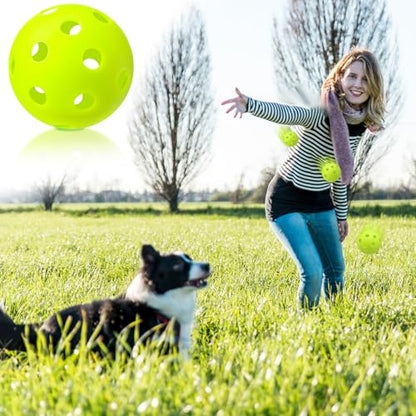 Lunmon 36 Pcs Practice Baseball 42mm Small Training Balls Plastic Hollow Softballs Golf Balls with a Drawstring Bag for Backyard Hitting Batting Training Indoor Outdoor Use - color: Green