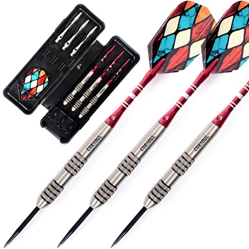 CUESOUL 22/24/26 Grams Tungsten Steel Tip Darts Set 95% Tungsten - color: 22 Grams