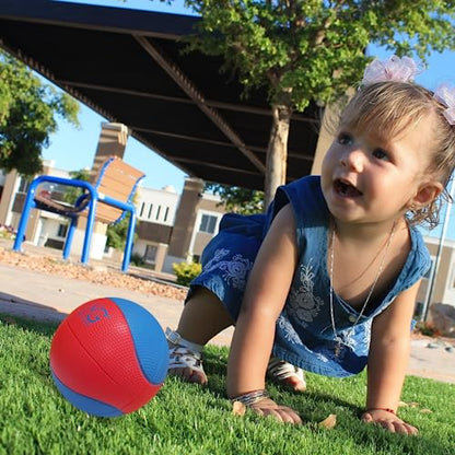 Macro Giant 6 Inch (Diameter) PU Foam Basketball, Set of 4, Basic Colors, Beginner, Training Practice, Playground, Preschool - color: Basic Colors