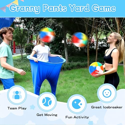 Granny Pants Yard Game Oversized Granny Pants Outdoor Games Party Set - color: Blue and Green