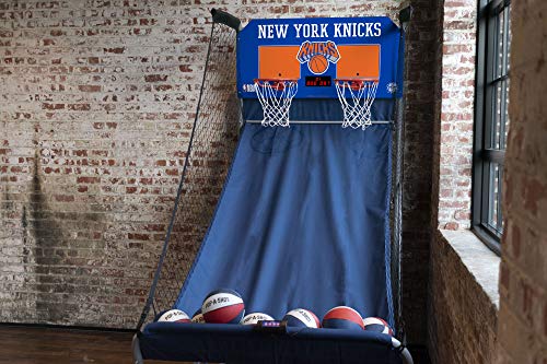 Pop-A-Shot - Home Dual Shot Arcade Basketball Game with NBA Graphics l Sensor Scoring l 16 Game Modes l 7 Balls l Foldable Storage l for All NBA Fans - style: New York Knicks